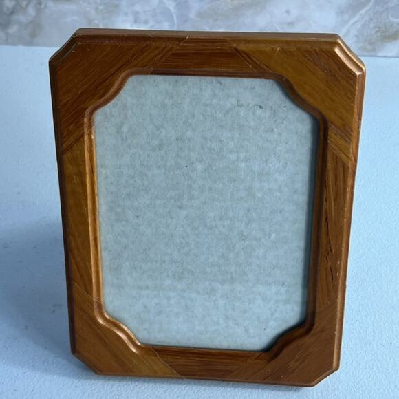 Vintage Wooden Frame Table Top Wall Oak Wood 5 x 7 inch Modern MCM - Picture 4 of 10